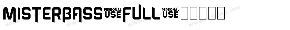 MisterBass Full字体转换